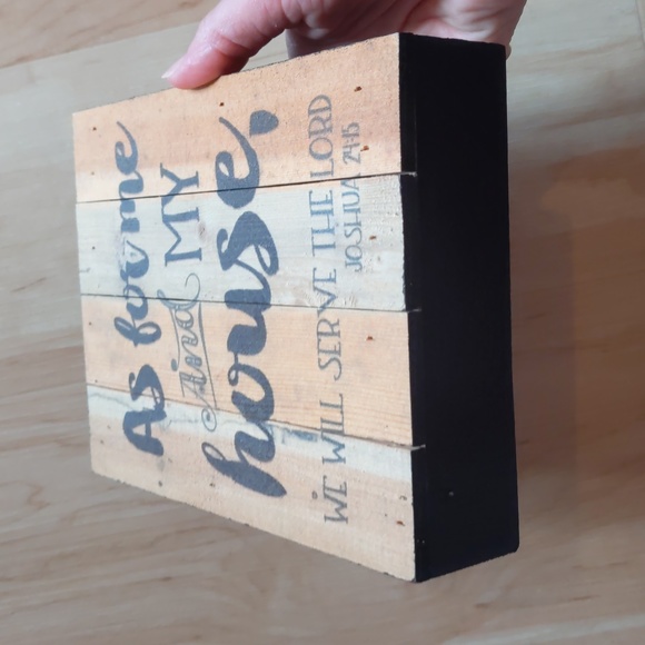 "As for me and my house" wooden plaque/ sign/ wall hanging, scripture verse - Picture 4 of 8